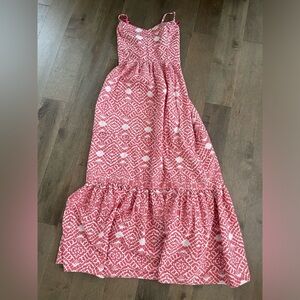 Betesy johnson size 6 tiered boho print maxi dress